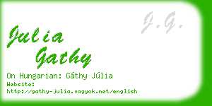 julia gathy business card